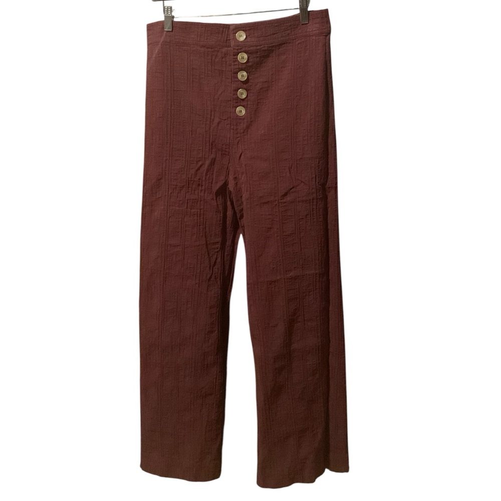 Anthropologie The Odells Cranberry Sydney Pants - Picture 2 of 4